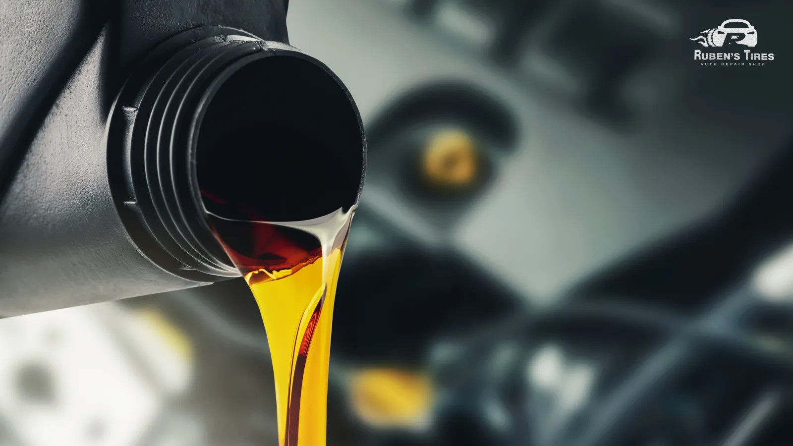 Synthetic motor oil being poured into a vehicle's engine in North Semoran.